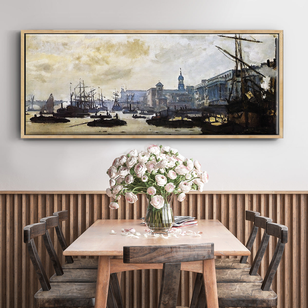 The Port of London, 1871 - Floater Framed Canvas Print