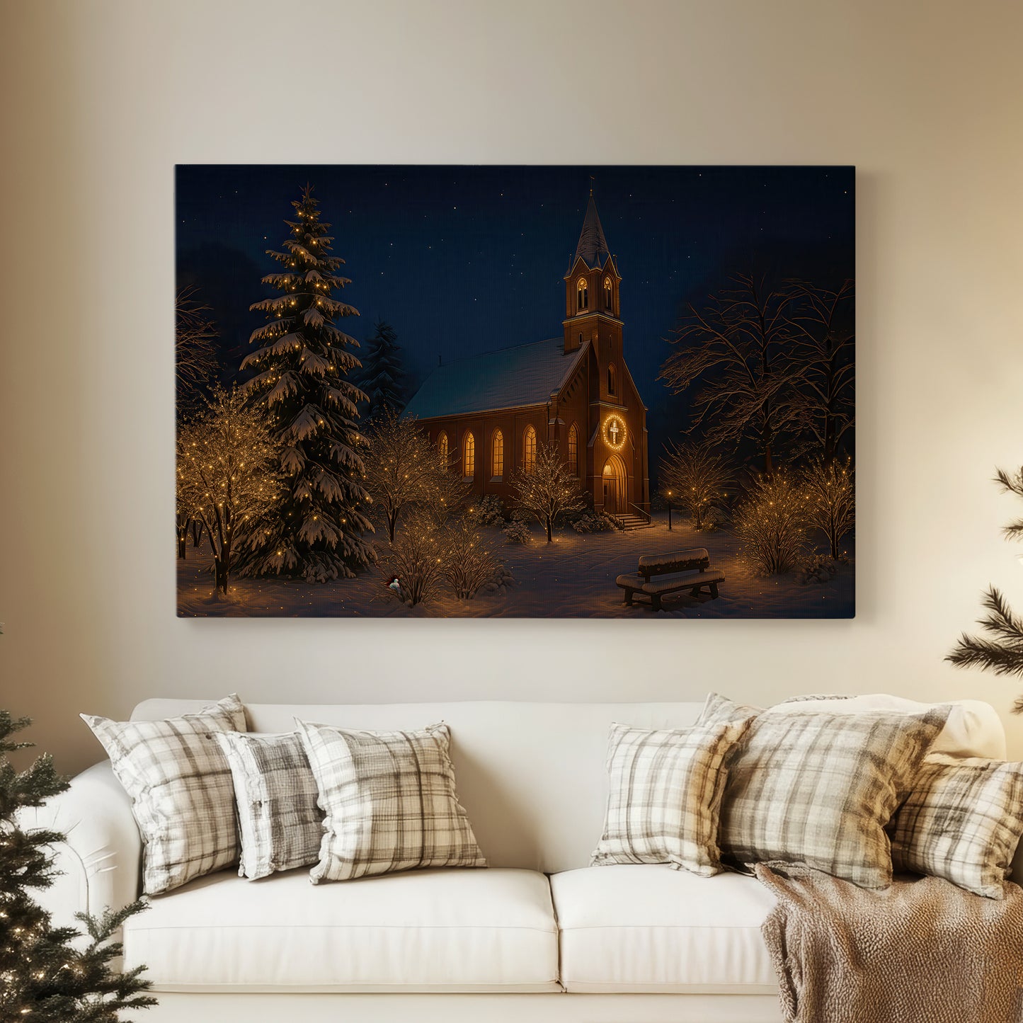 Pale Winter Dawn Parish - Canvas Art Print