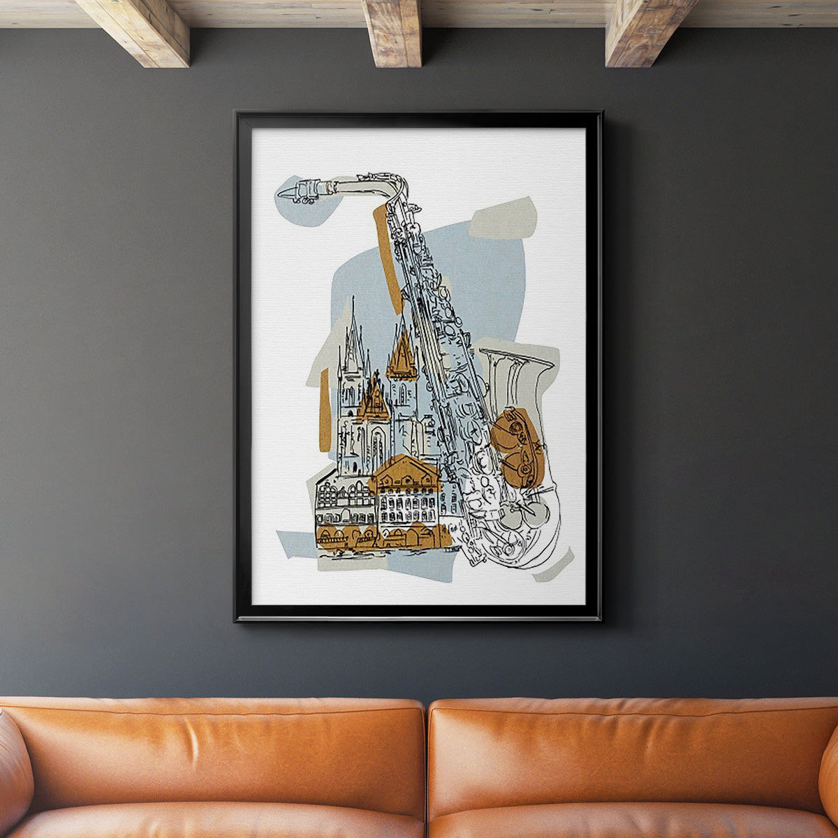 Rehearsal II - Modern Framed Canvas Print