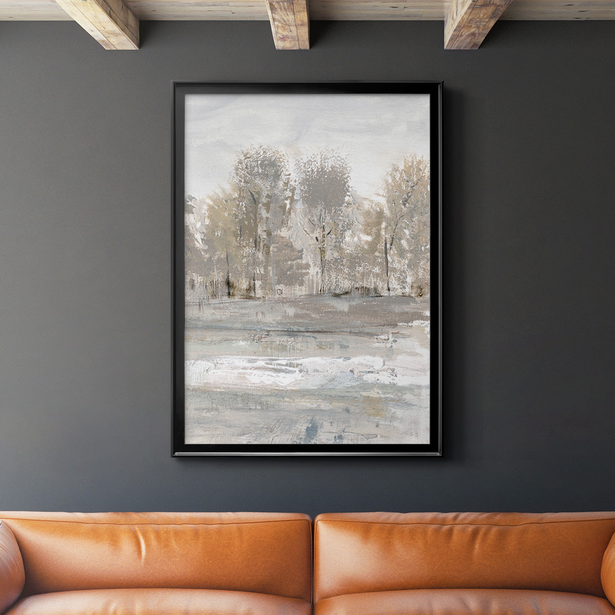 Meadow's Edge I - Modern Framed Canvas Print