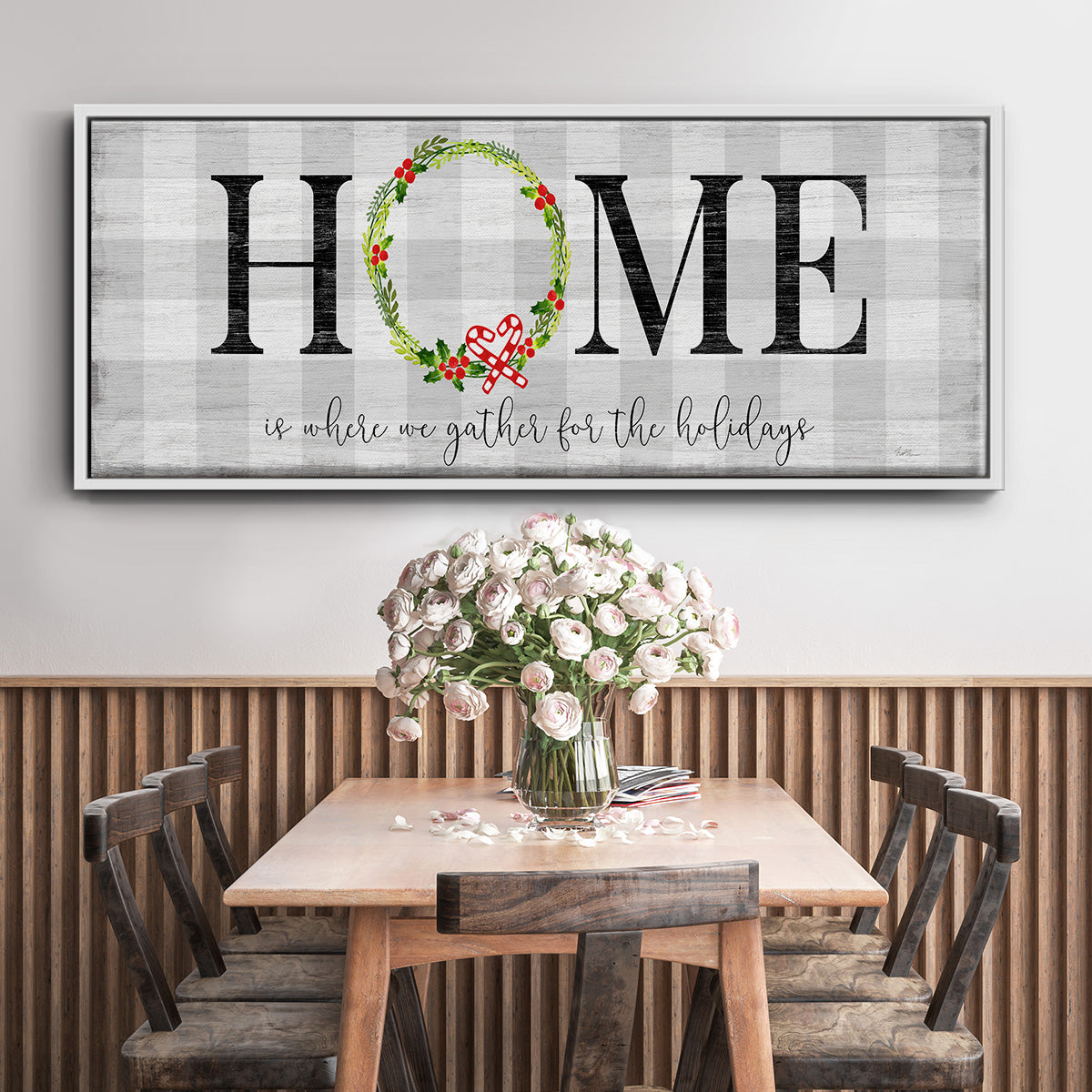 Gather for the Holidays - Floater Framed Canvas Print