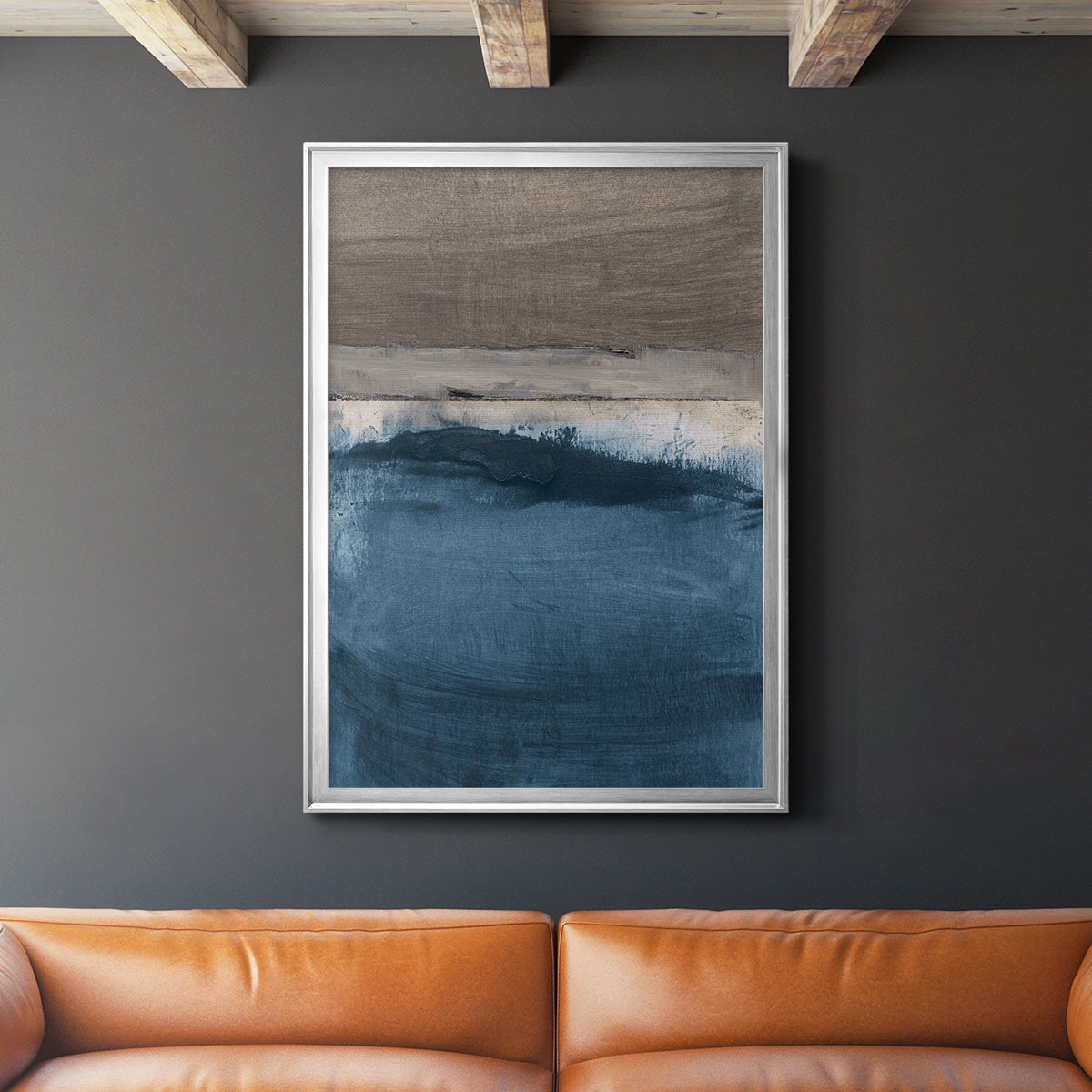 Midnight Sky - Modern Framed Canvas Print