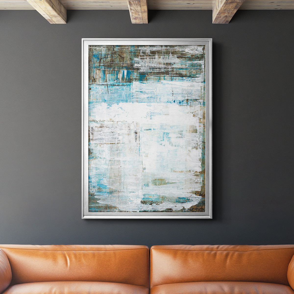 Beach Glass - Modern Framed Canvas Print