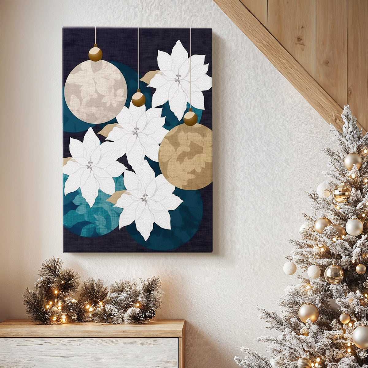 Pale Winter Blessing of Candle - Canvas Art Print