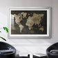 Safari World Map - Modern Framed Art Print