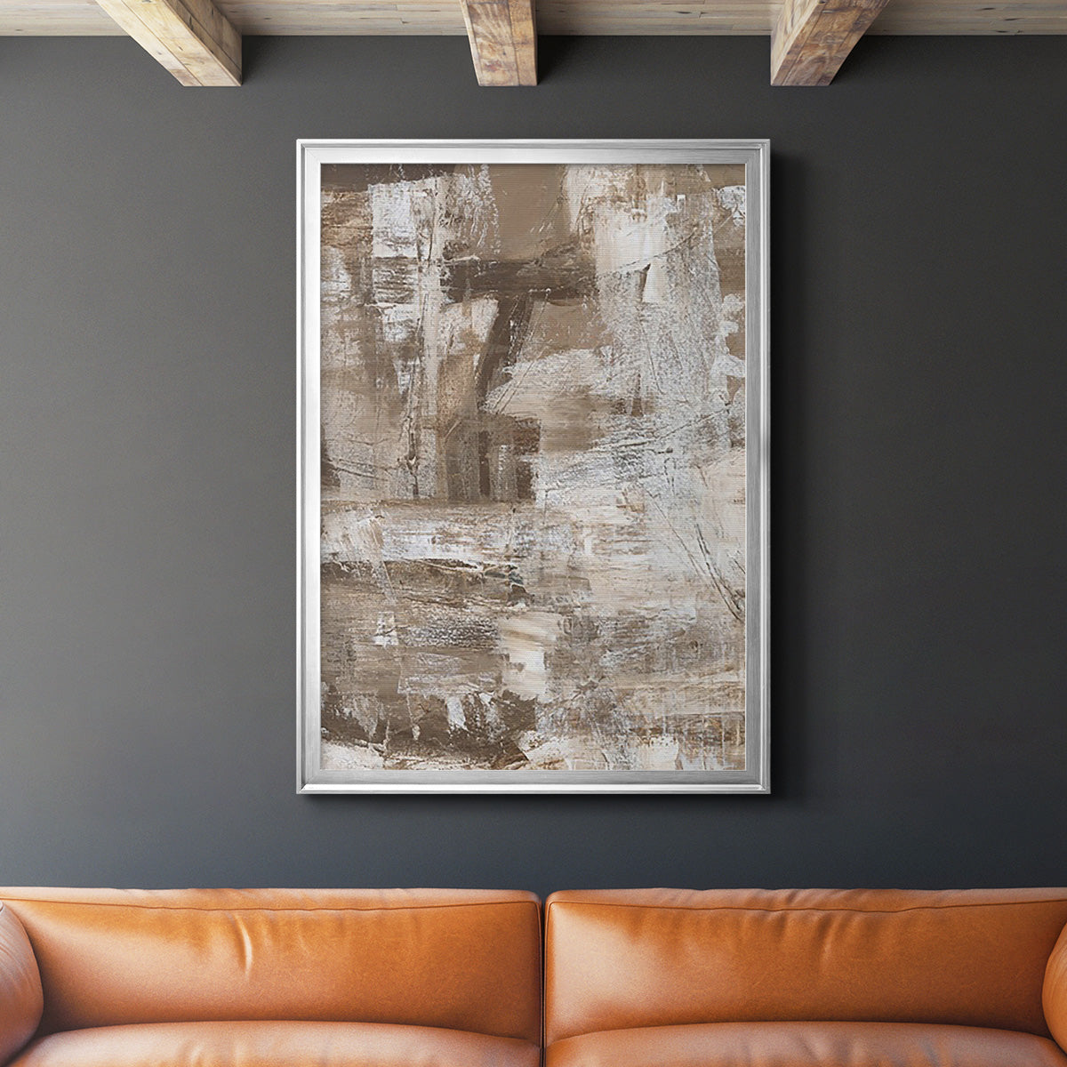 Bronzed II - Modern Framed Canvas Print
