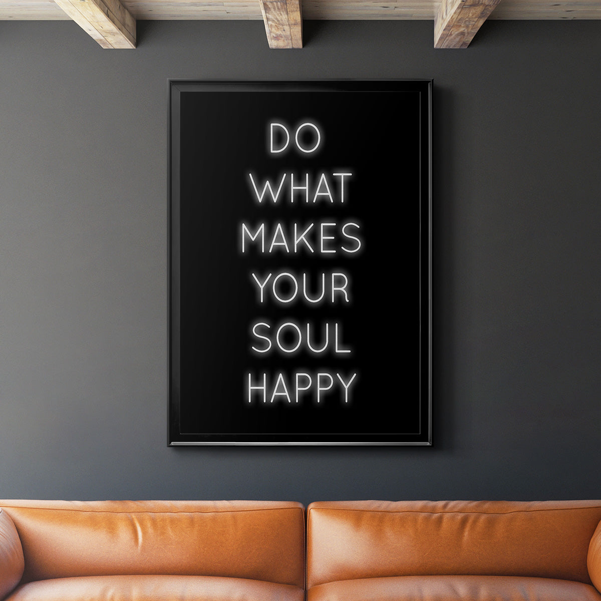 Soul Happy - Modern Framed Canvas Print