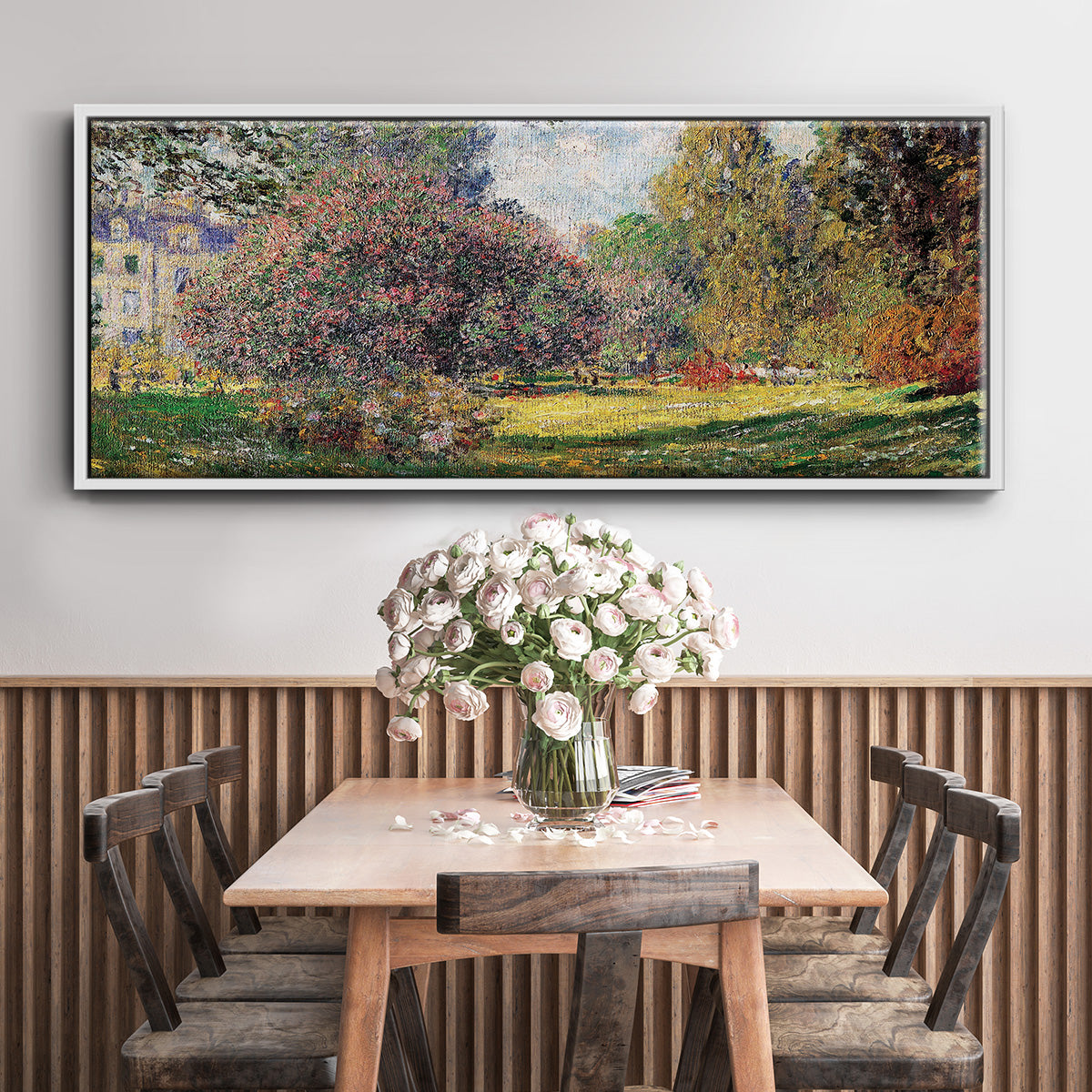 The Park - Floater Framed Canvas Print