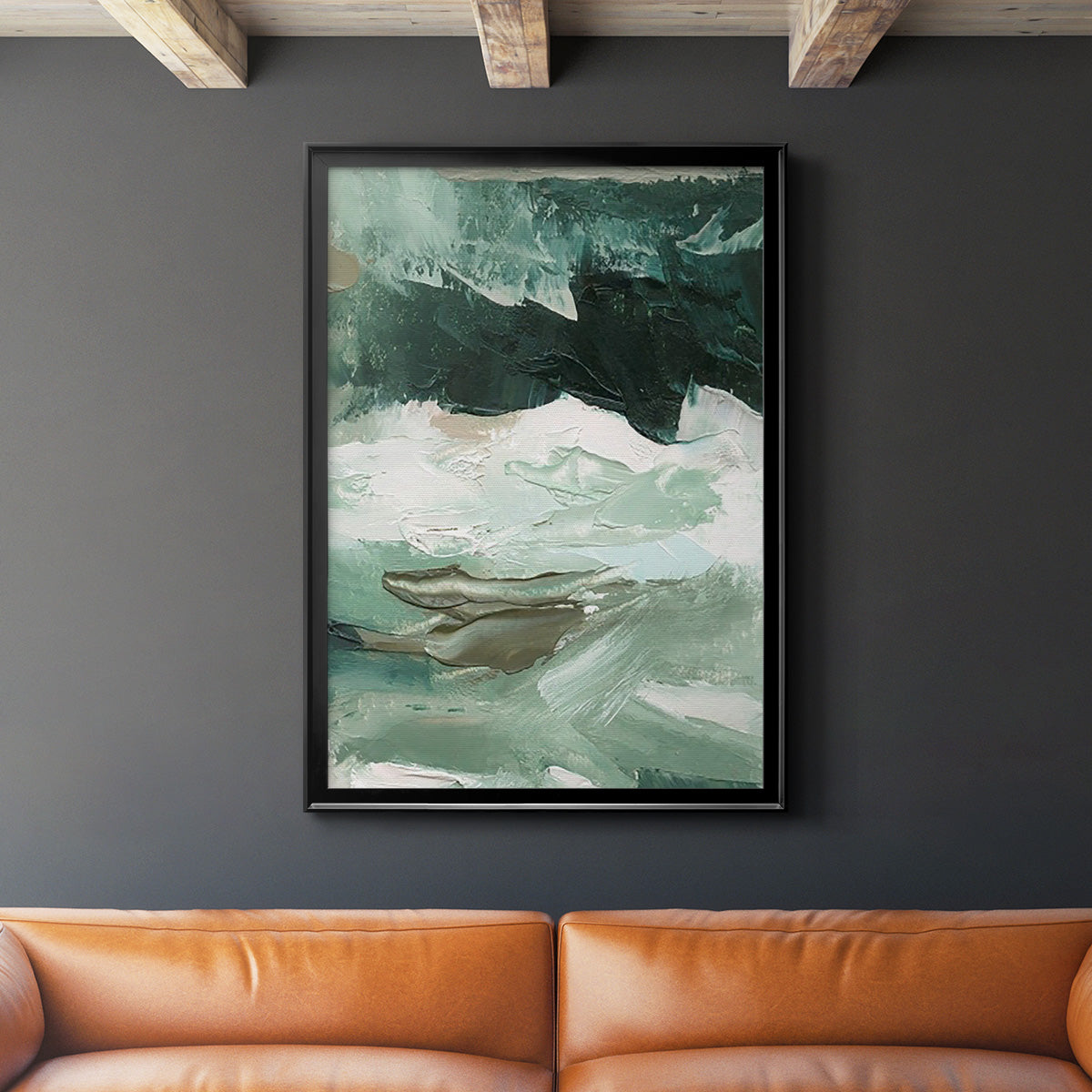 Crashing I - Modern Framed Canvas Print