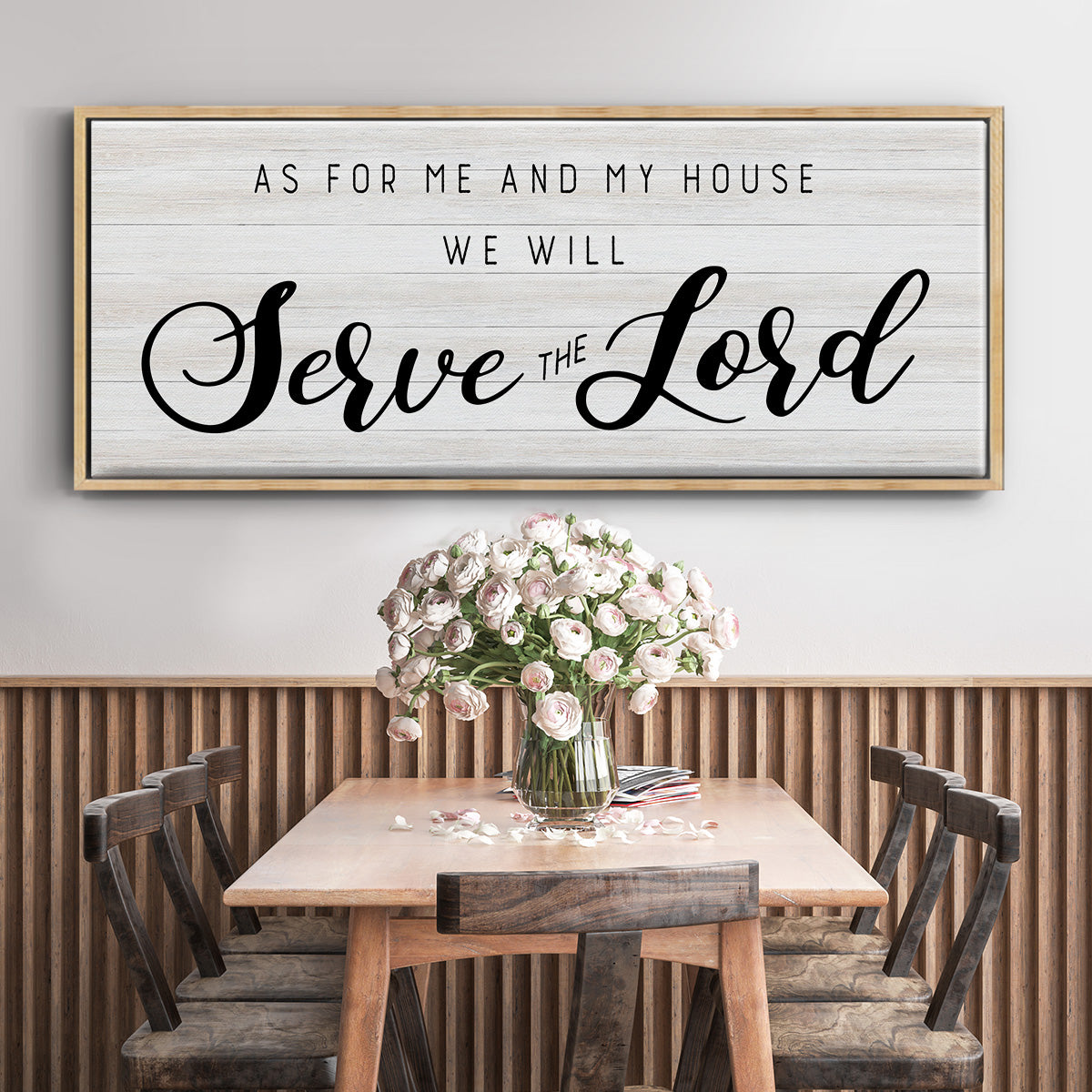 Serve the Lord - Floater Framed Canvas Print