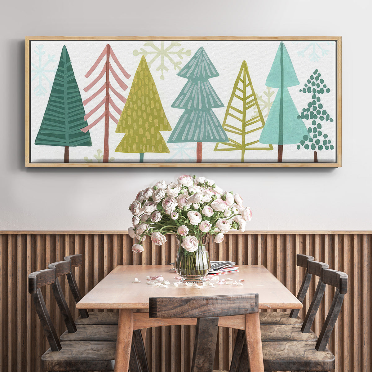 Modern Holiday Collection D - Floater Framed Canvas Print