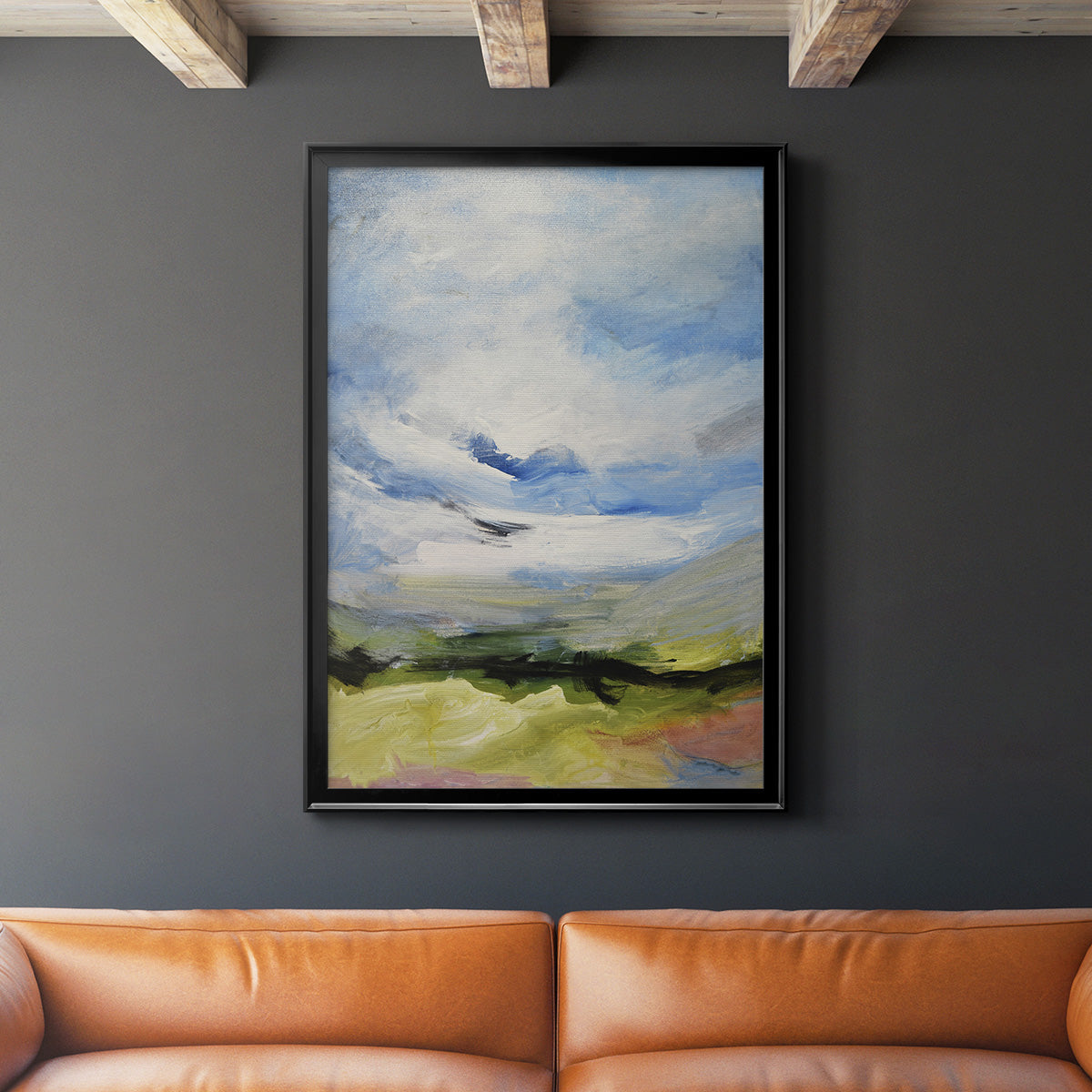 Around The Clouds IV - Modern Framed Canvas Print