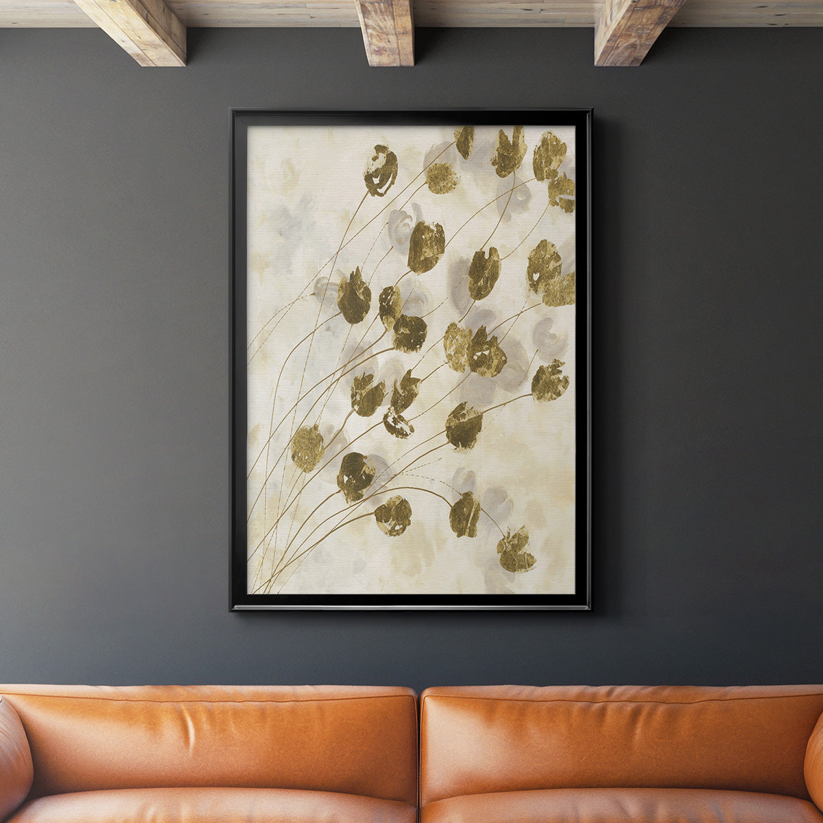 Elegance In Bloom IV - Modern Framed Canvas Print