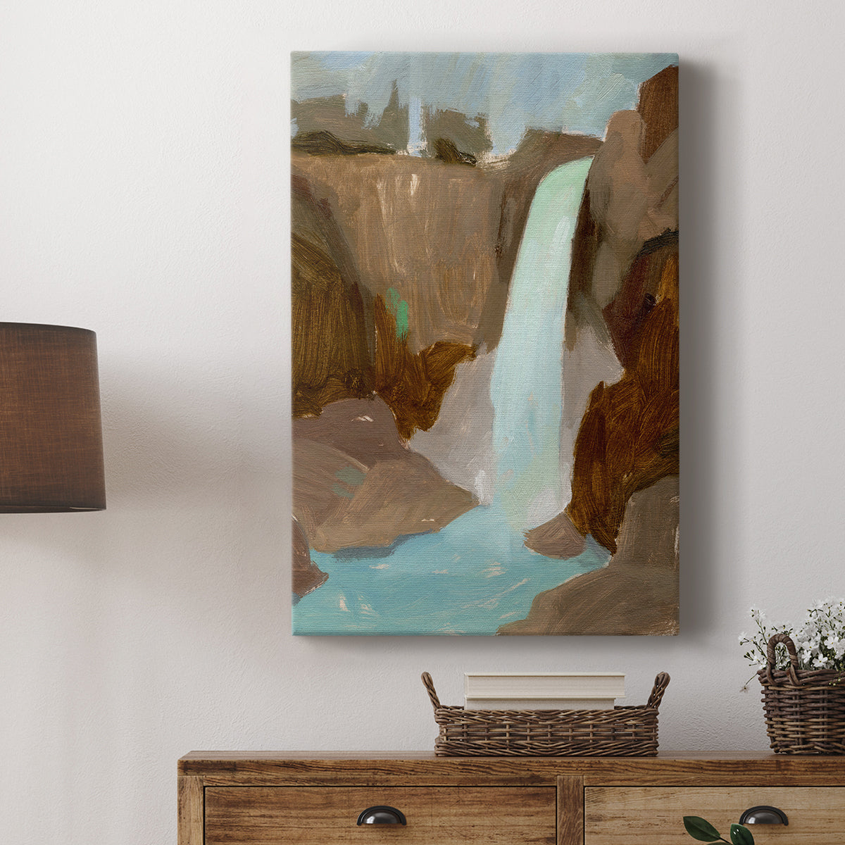 Turquoise Falls II - Canvas Art Print