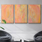 Patterned Leaf Shapes I - Framed Premium Gallery Wrapped Canvas L Frame 3 Piece Set - Ready to Hang