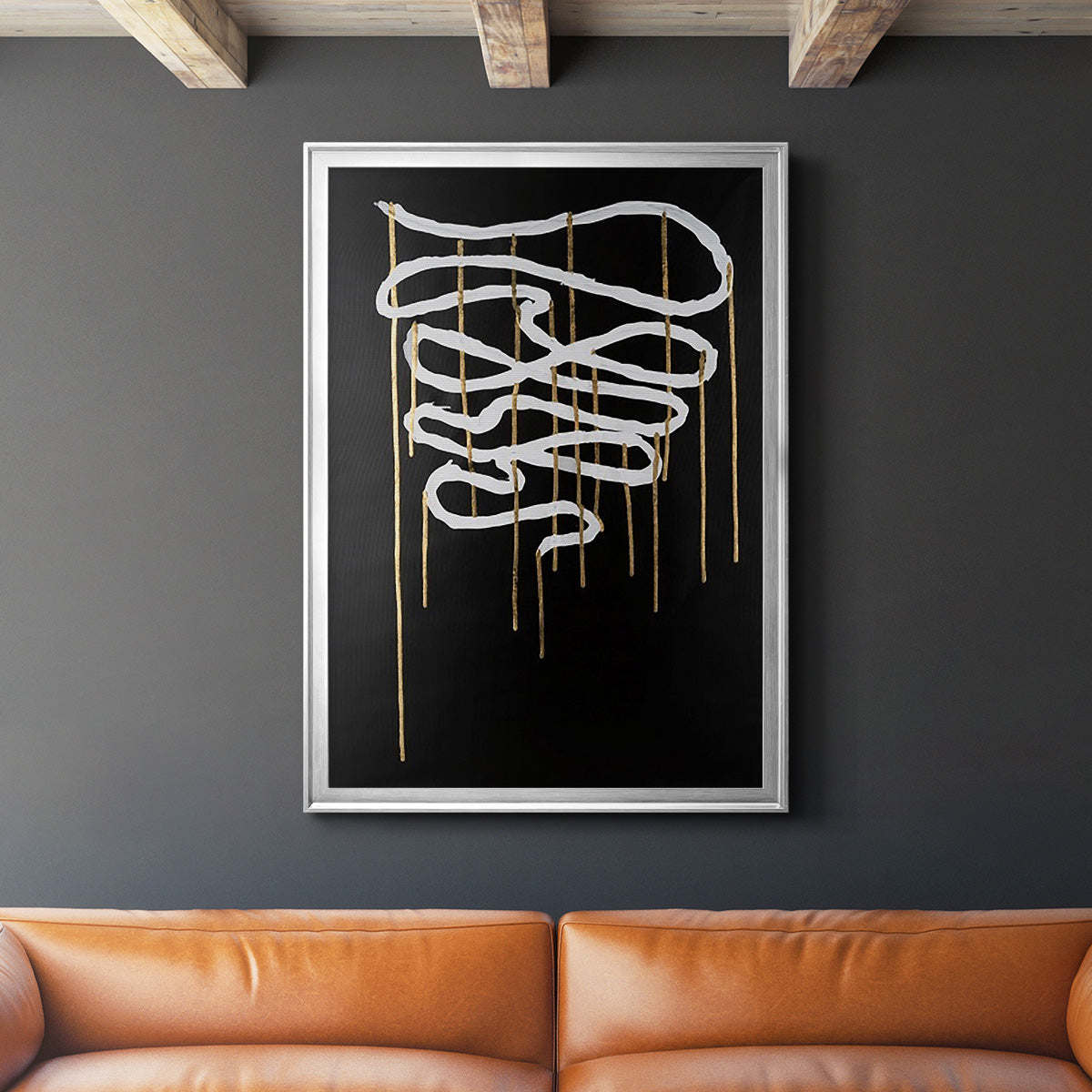 Weeping Ribbon II - Modern Framed Canvas Print