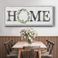Gray Home Wreath - Floater Framed Canvas Print