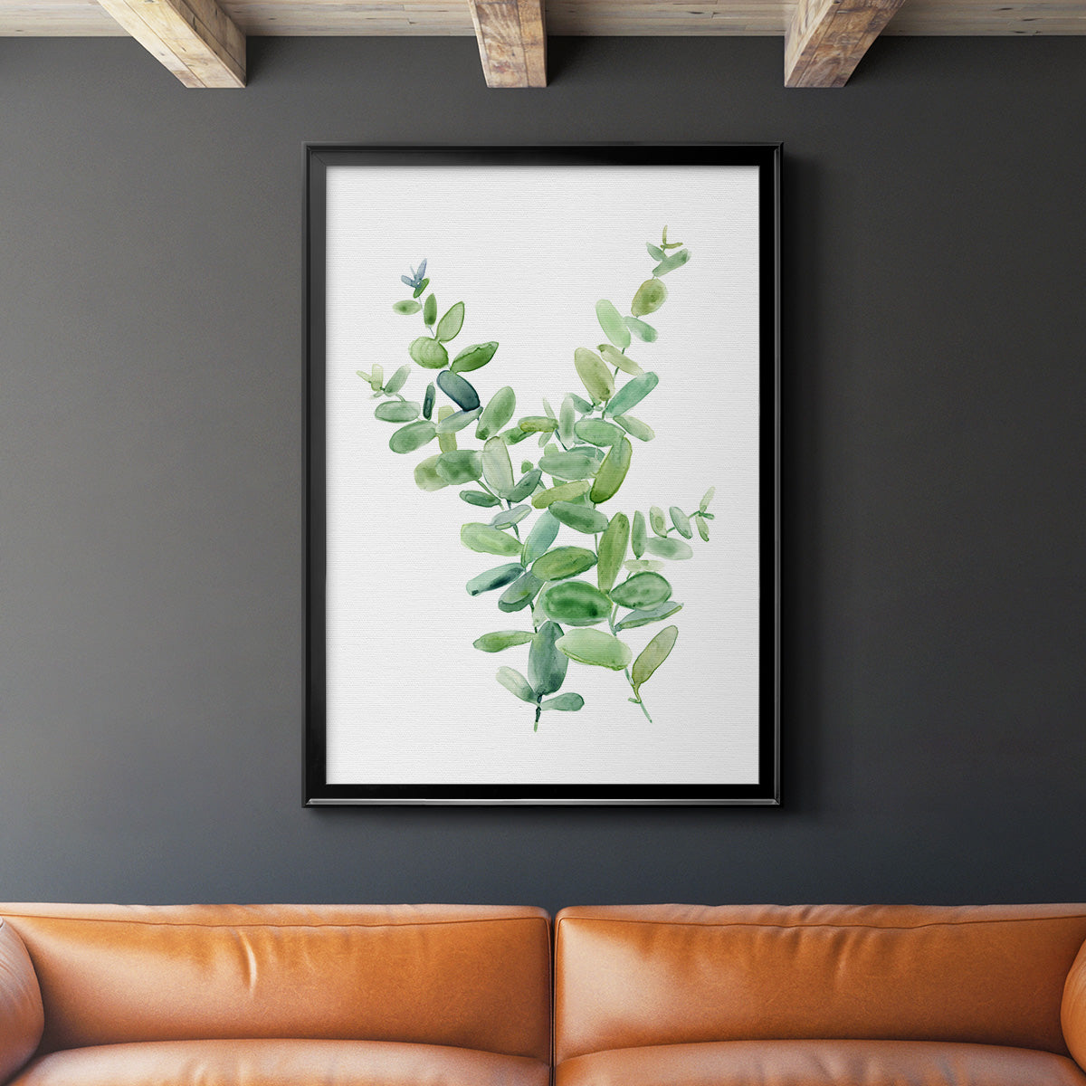 Eucalyptus III - Modern Framed Canvas Print