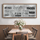 Laundry Rules - Floater Framed Canvas Print