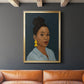 Figure in Yellow Earring - Modern Framed Canvas Print