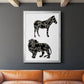 Ornamental Safari Animals I - Modern Framed Canvas Print
