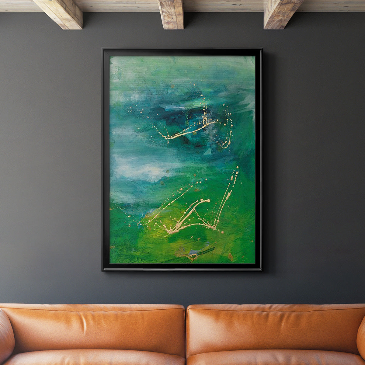 Peaceful Diptych I - Modern Framed Canvas Print