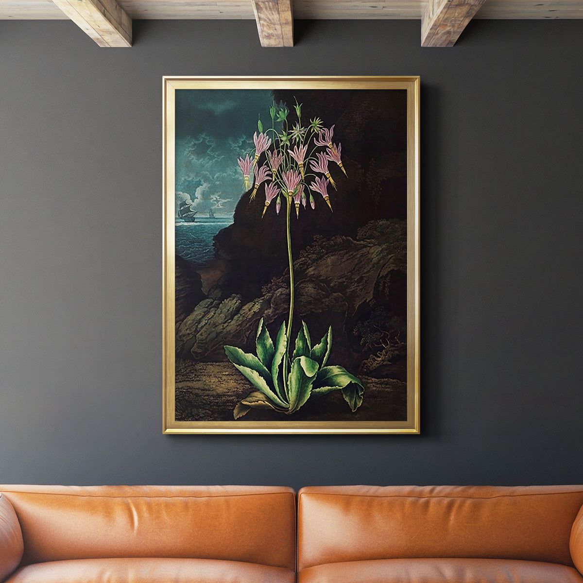 Temple of Flora II - Modern Framed Canvas Print
