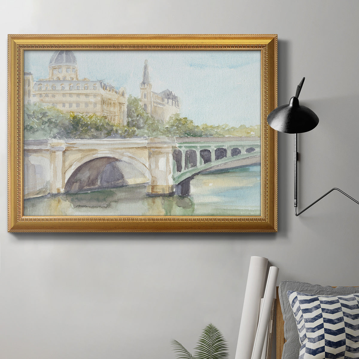 French Bridge Study IV Premium Framed Canvas- Ready to Hang