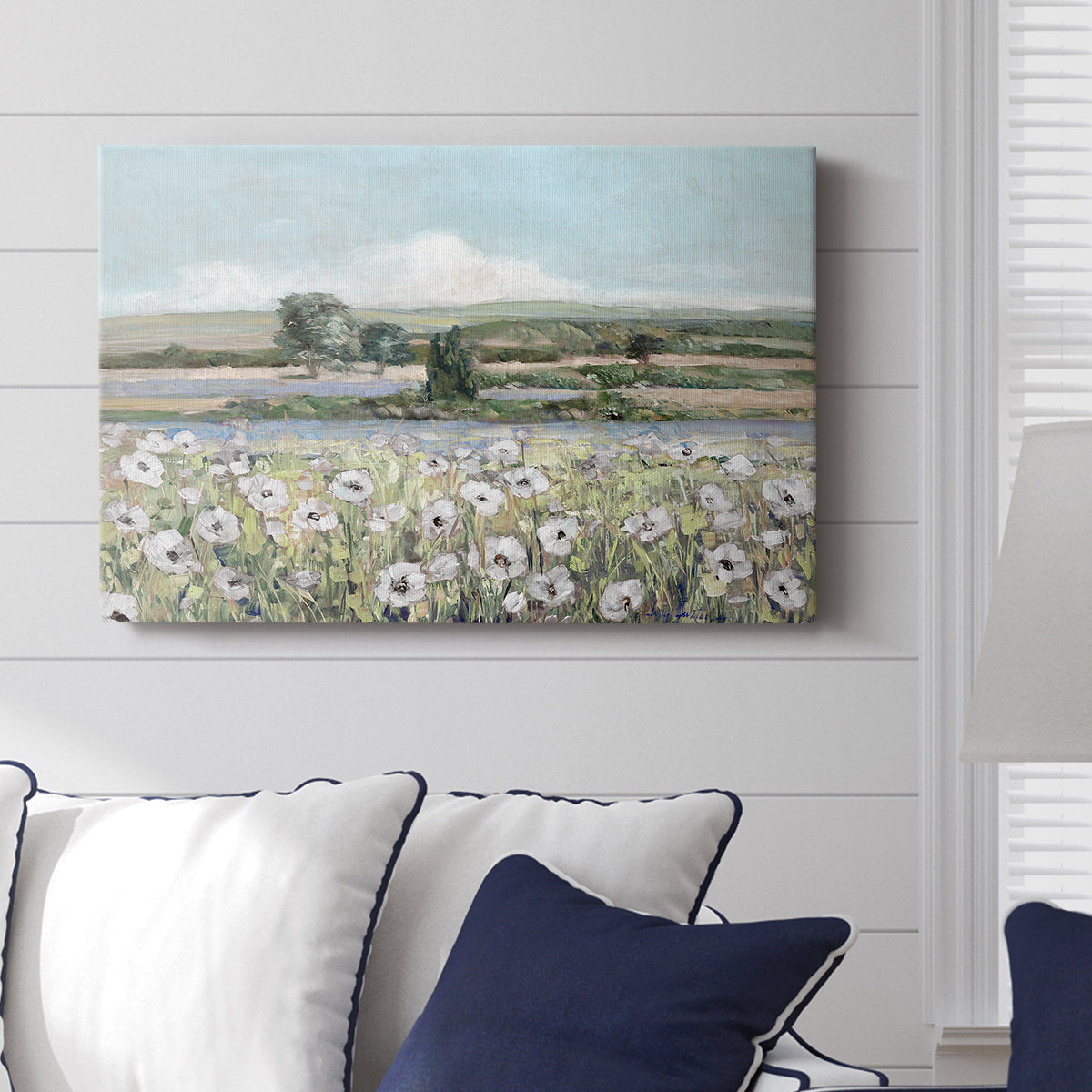 Vintage Poppy Valley - Canvas Art Print