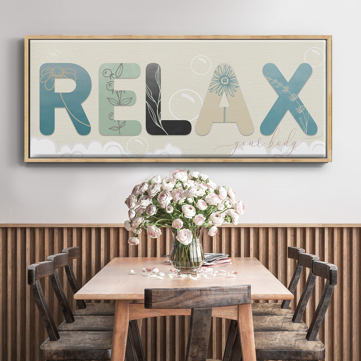 Relax Your Body - Floater Framed Canvas Print