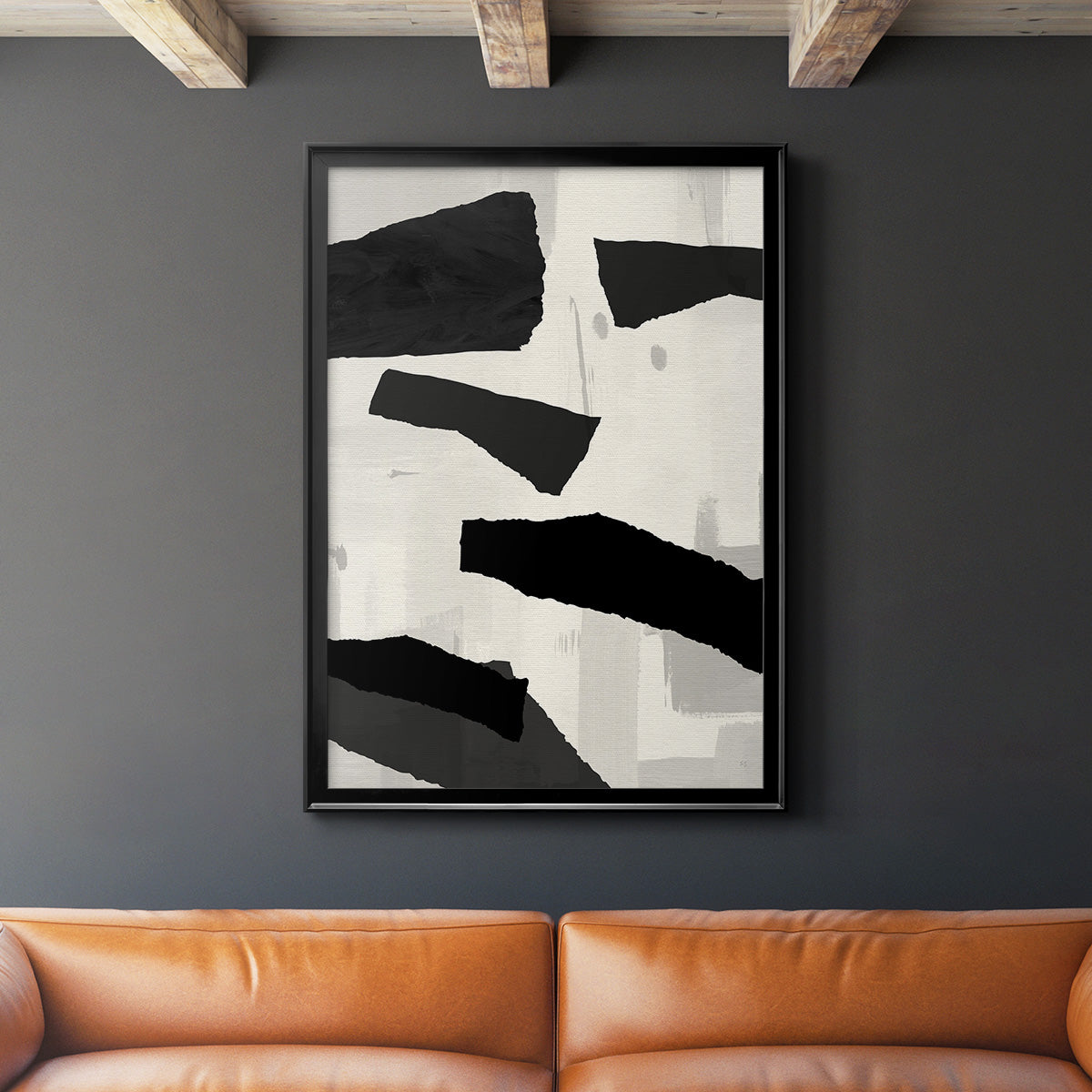 Mountain Paths II - Modern Framed Canvas Print