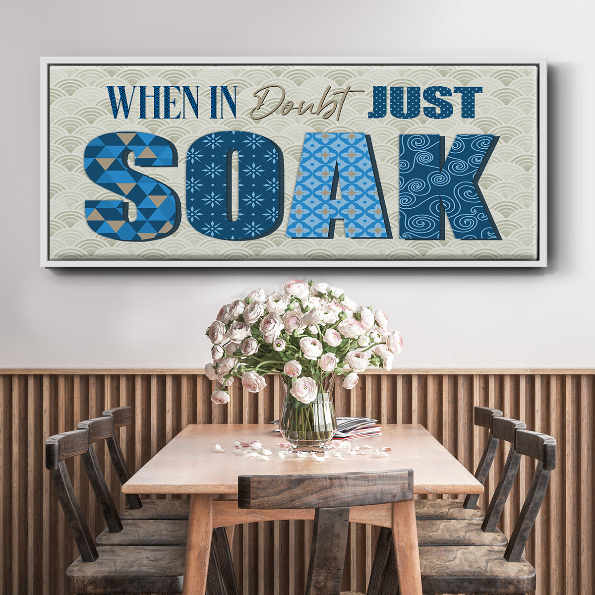 When in Doubt - Floater Framed Canvas Print