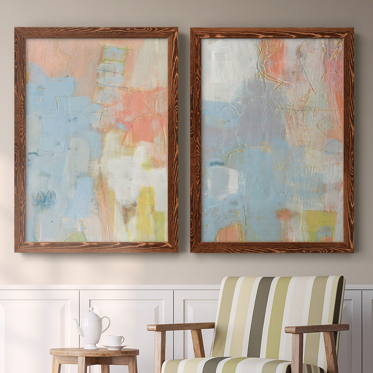 Cully I - Premium Framed Canvas 2 Piece Set - Ready to Hang