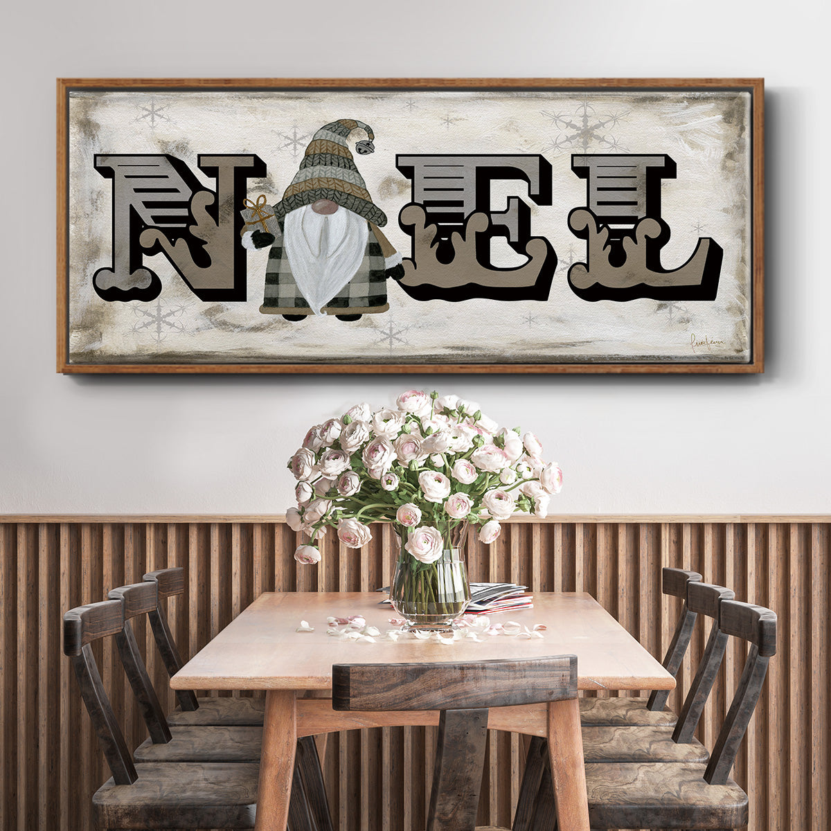 Winter Wonderland Friend Noel - Floater Framed Canvas Print