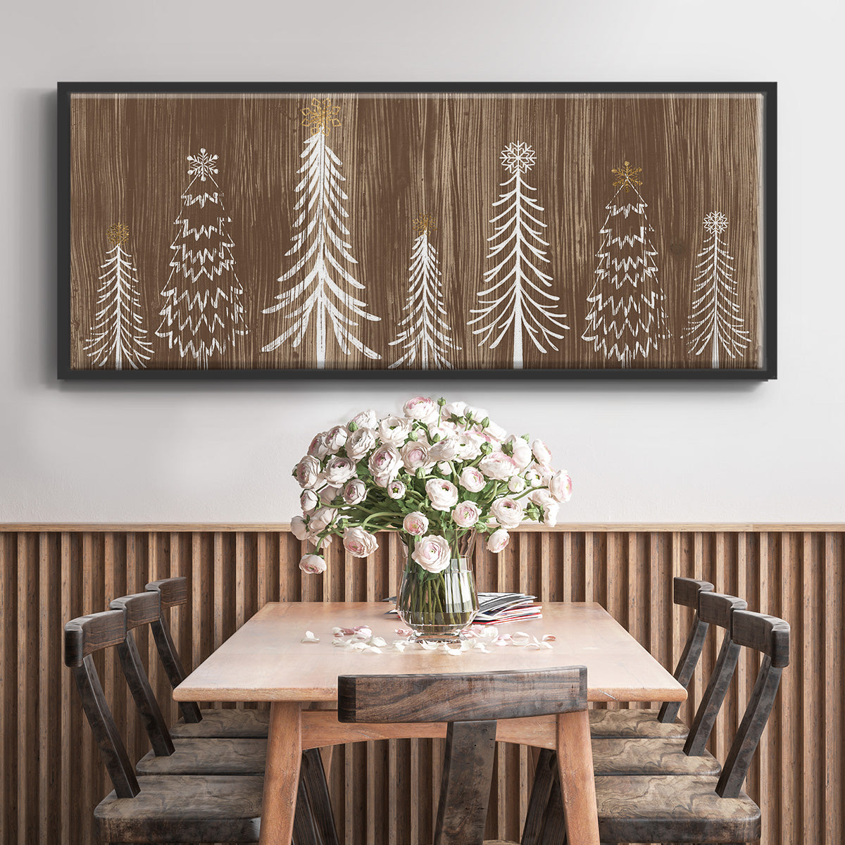 Barnwood Wonderland Collection D - Floater Framed Canvas Print