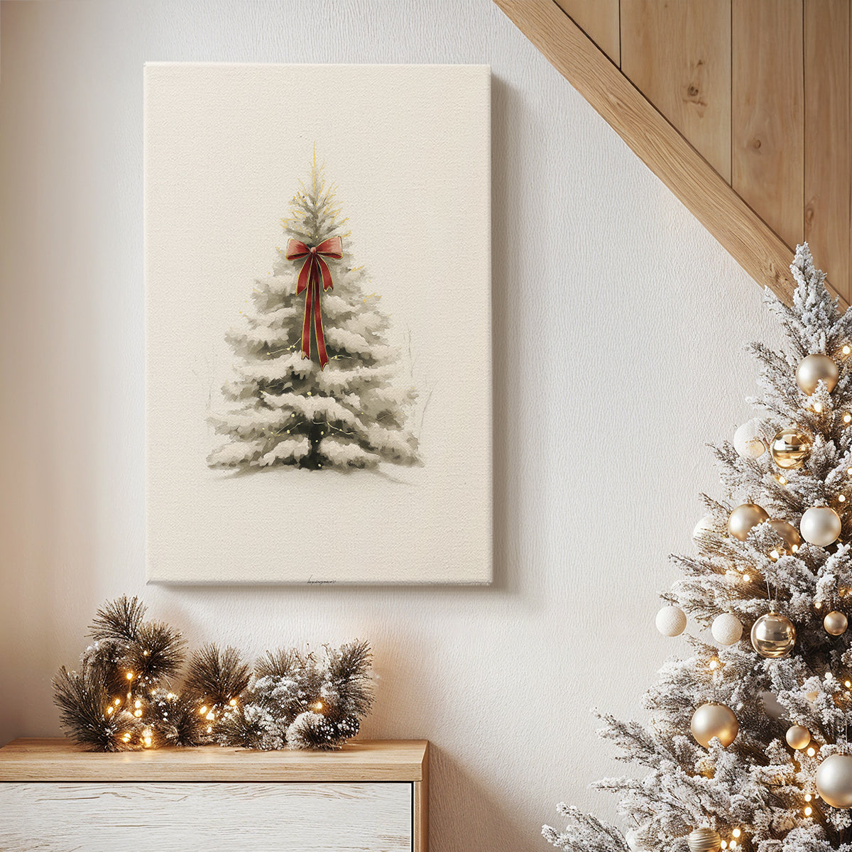 Dawn of Snowwhite Night - Canvas Art Print