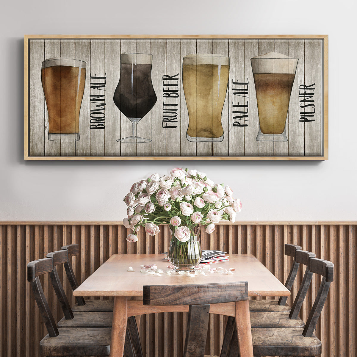 Beer Chart I - Floater Framed Canvas Print