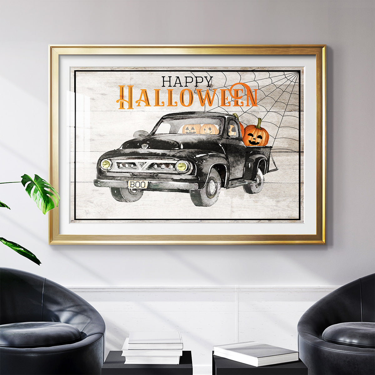 Happy Halloween - Modern Framed Art Print