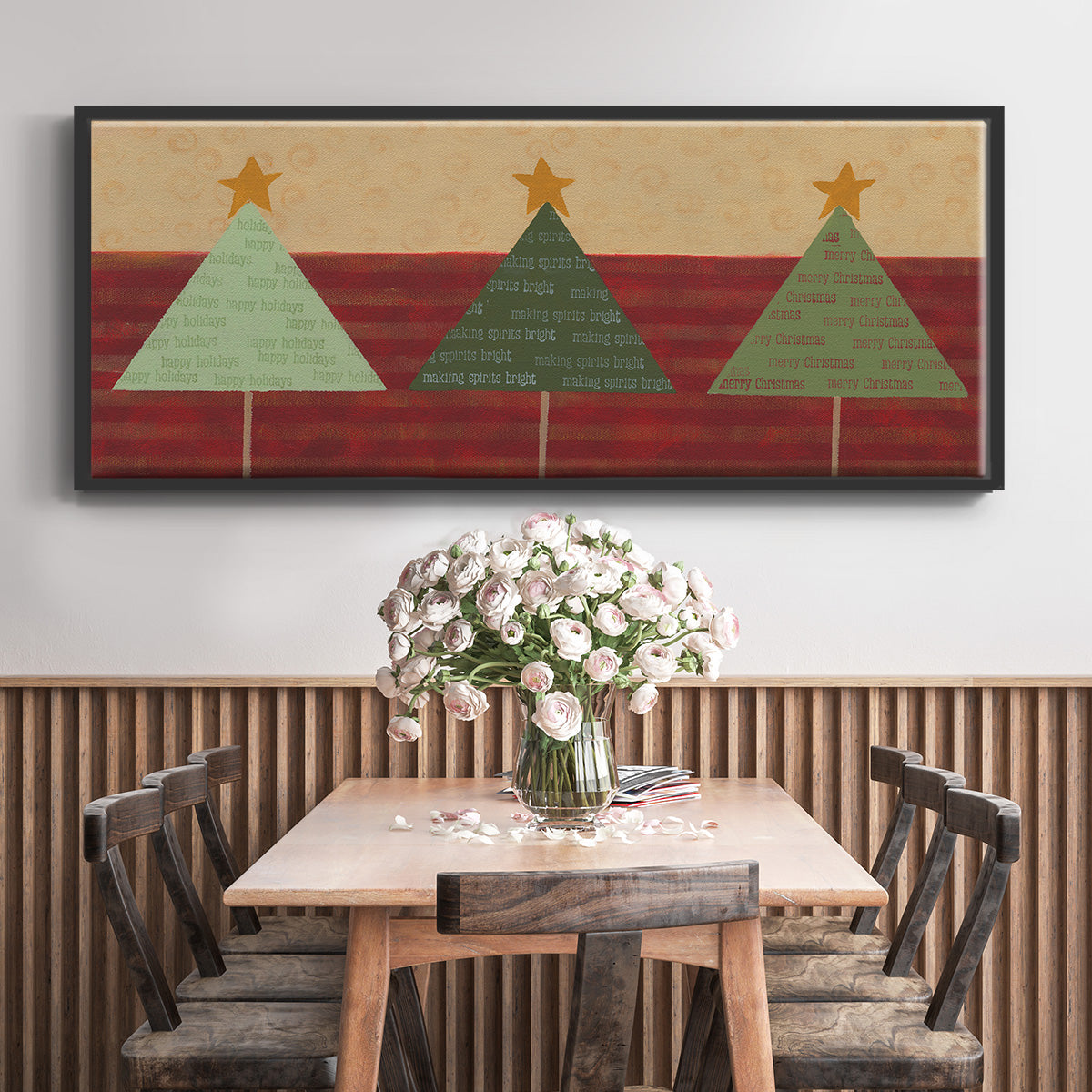Merry Messages - Floater Framed Canvas Print