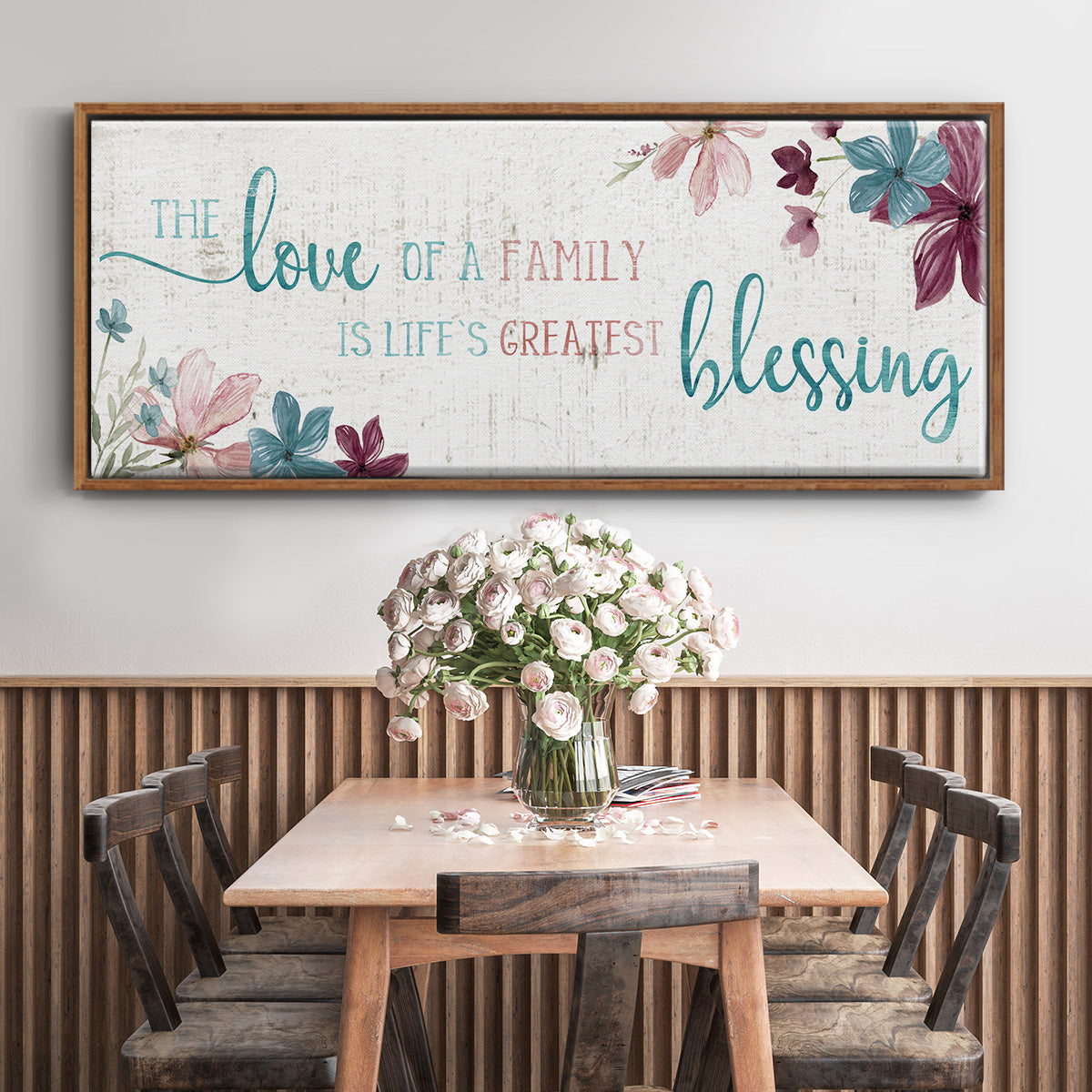Family Blessing - Floater Framed Canvas Print