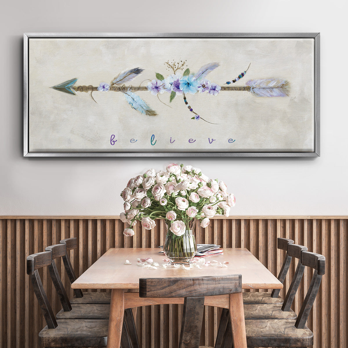 Boho Arrow I - Floater Framed Canvas Print