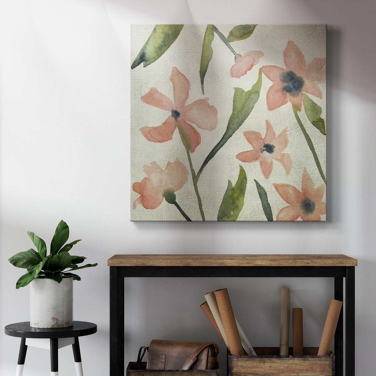 Blush Pink Blooms IV-Premium Gallery Wrapped Canvas - Ready to Hang