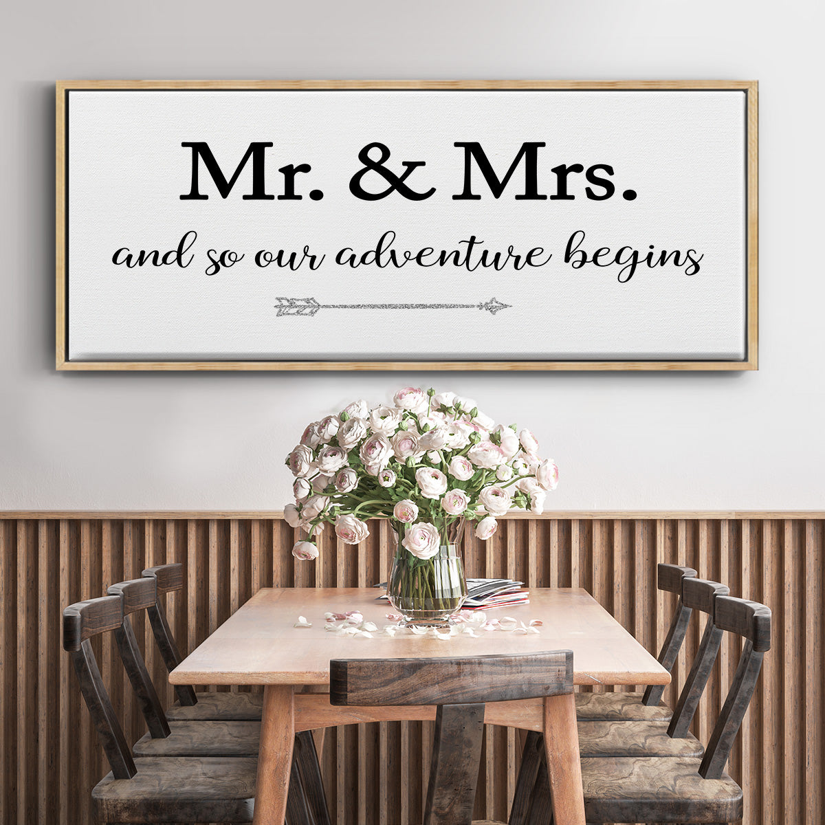 Mr. and Mrs. - Floater Framed Canvas Print