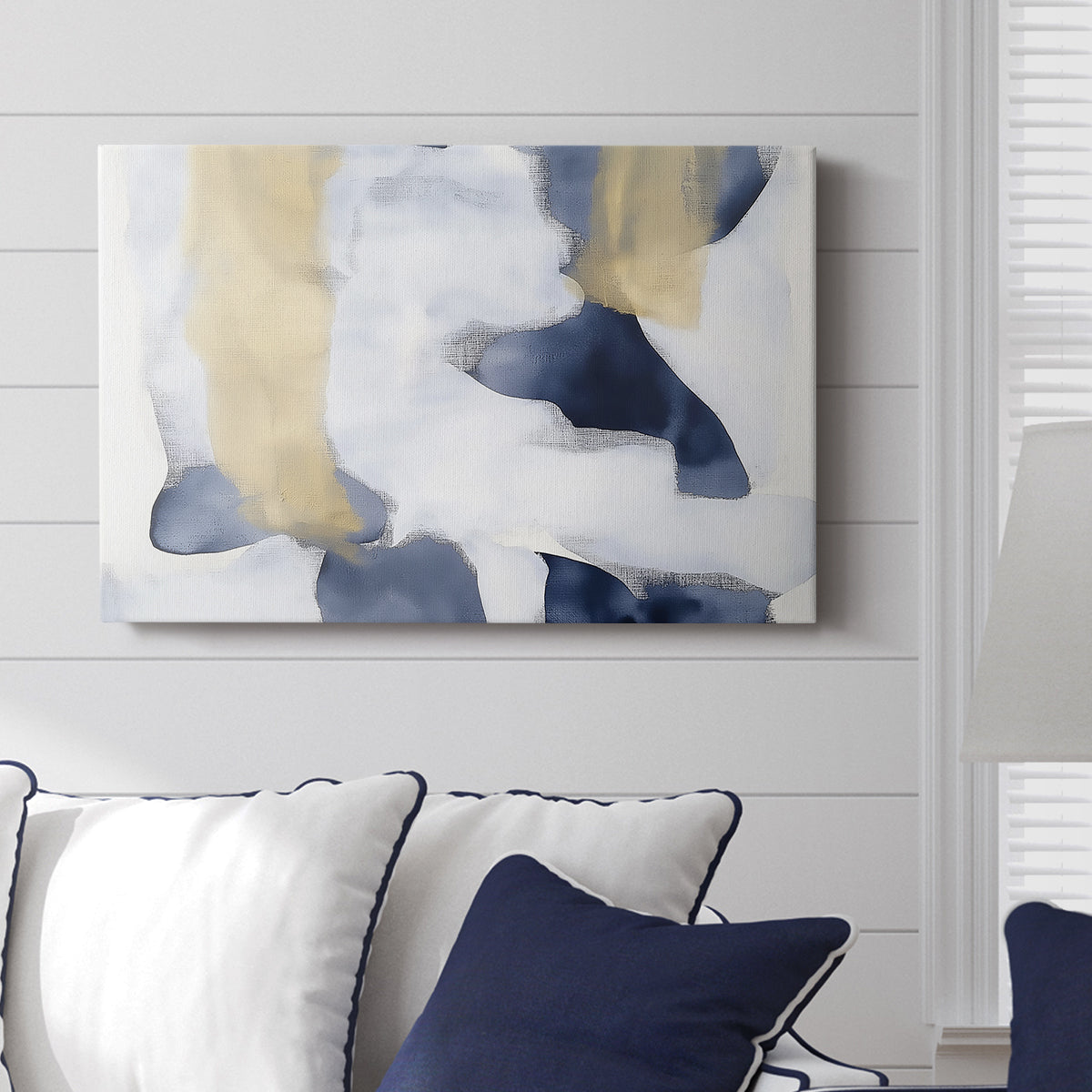 Blue and Gold Abstract CLII - Canvas Art Print
