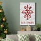 Let It Snow Snowflake - Gallery Wrapped Canvas