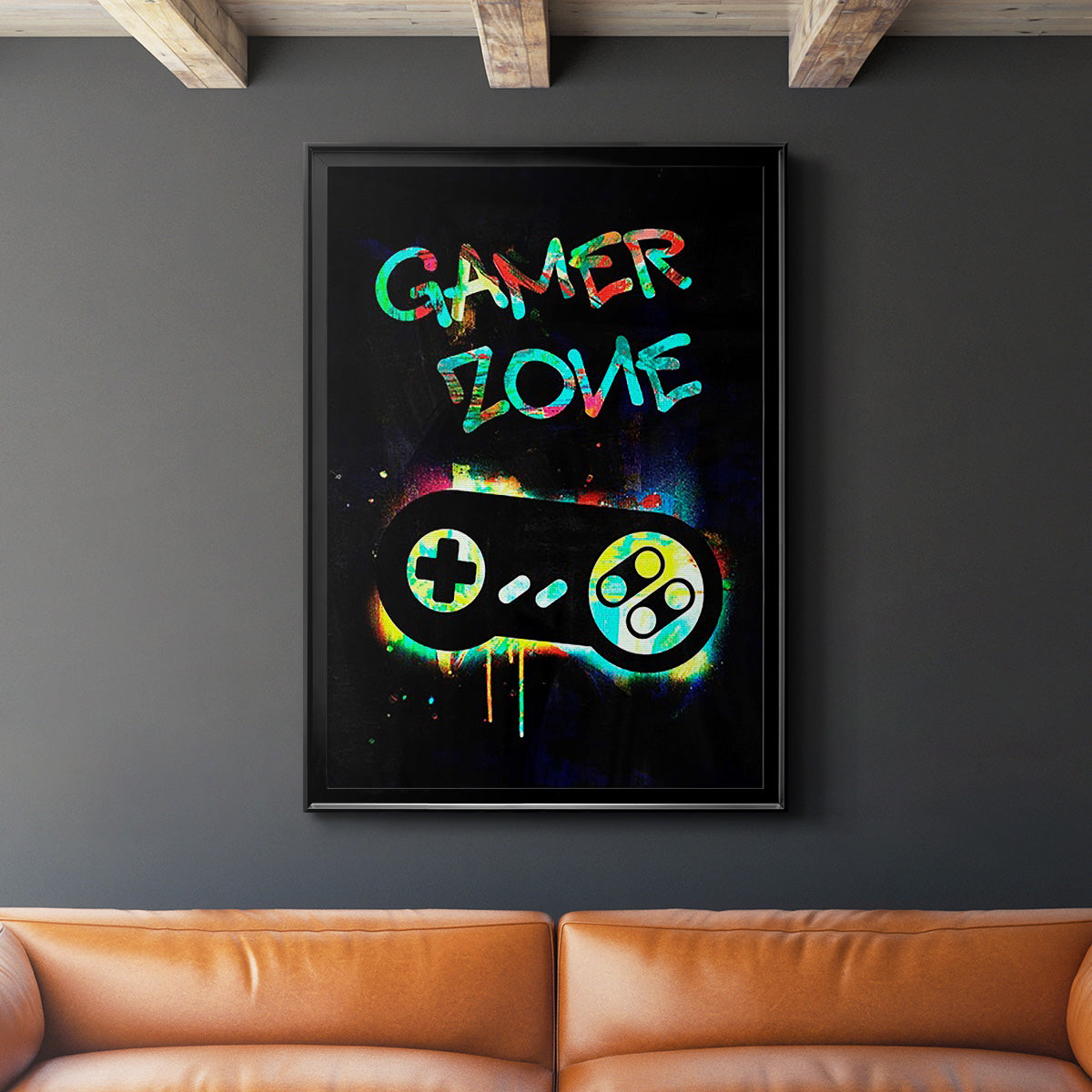 Gamer Tag IV - Modern Framed Canvas Print