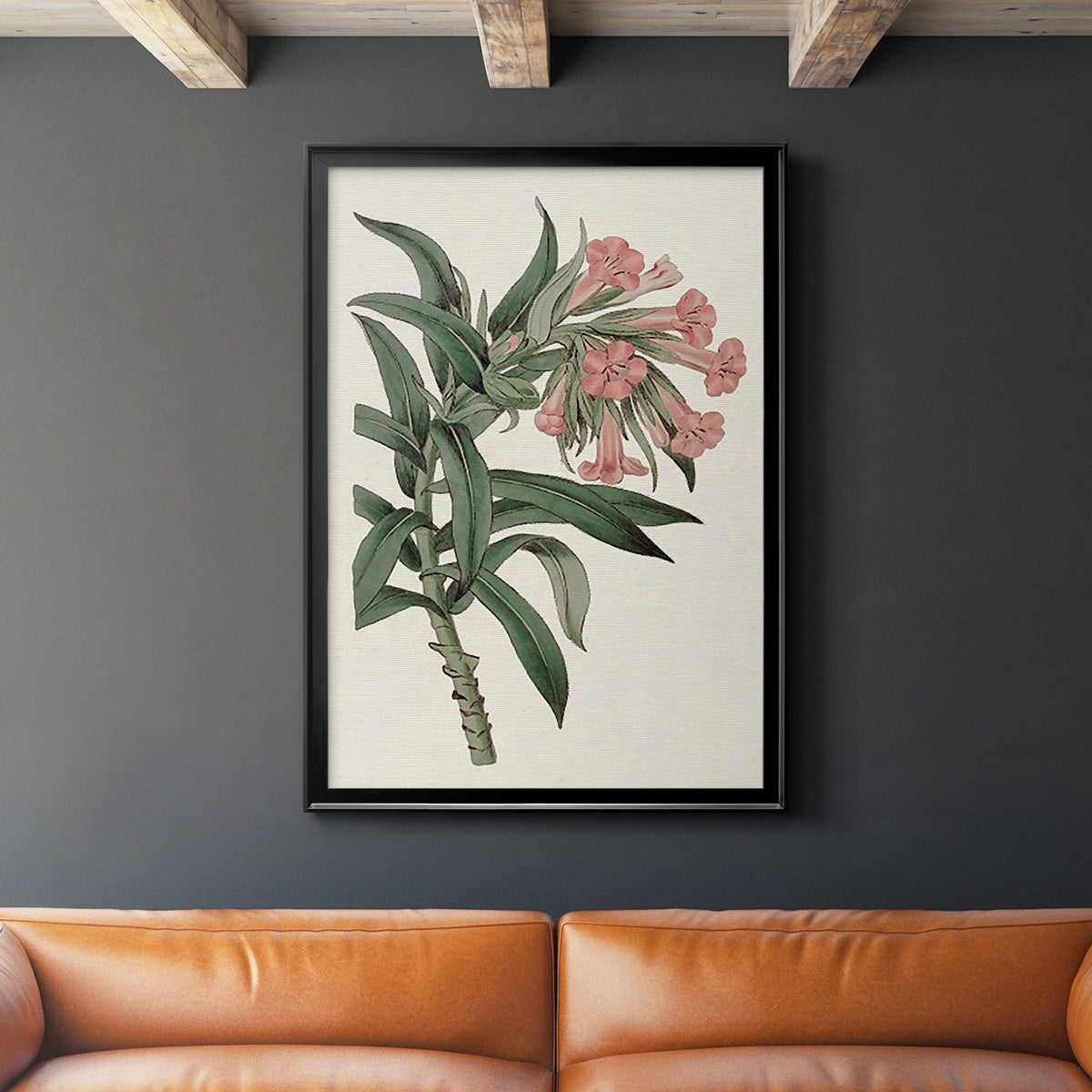 Pink Floral Mix VI - Modern Framed Canvas Print