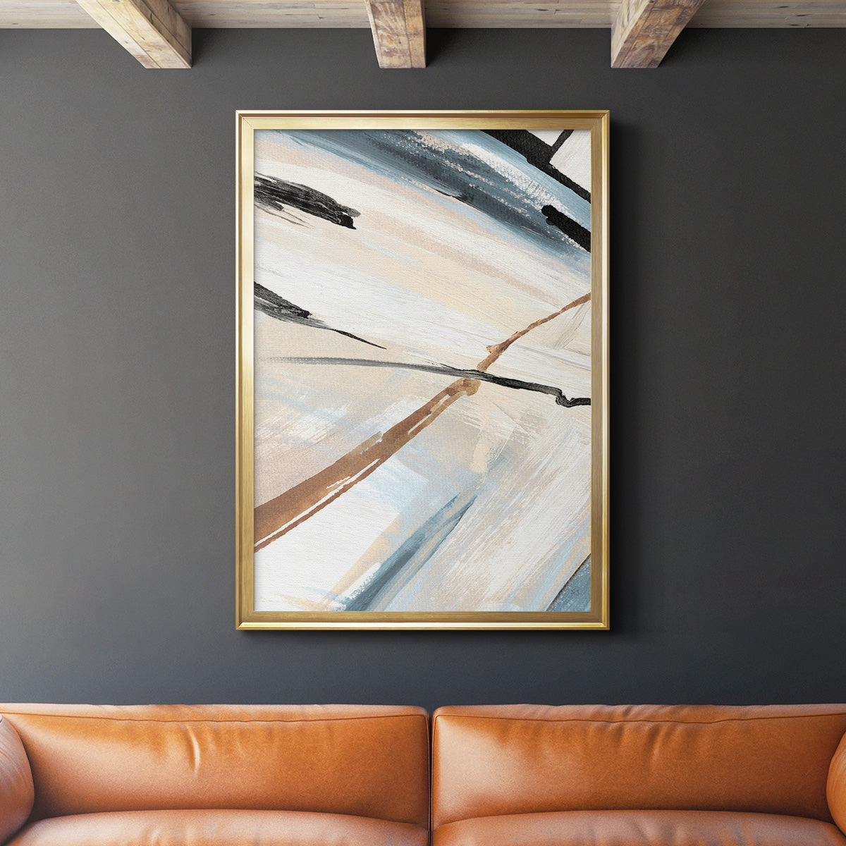Dancing Wind Revisit II - Modern Framed Canvas Print