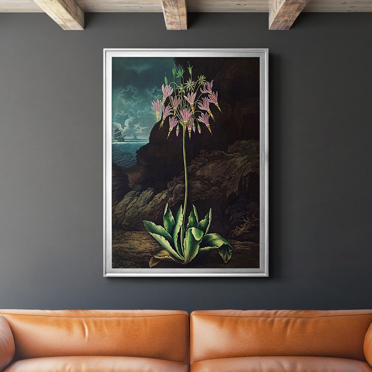 Temple of Flora II - Modern Framed Canvas Print