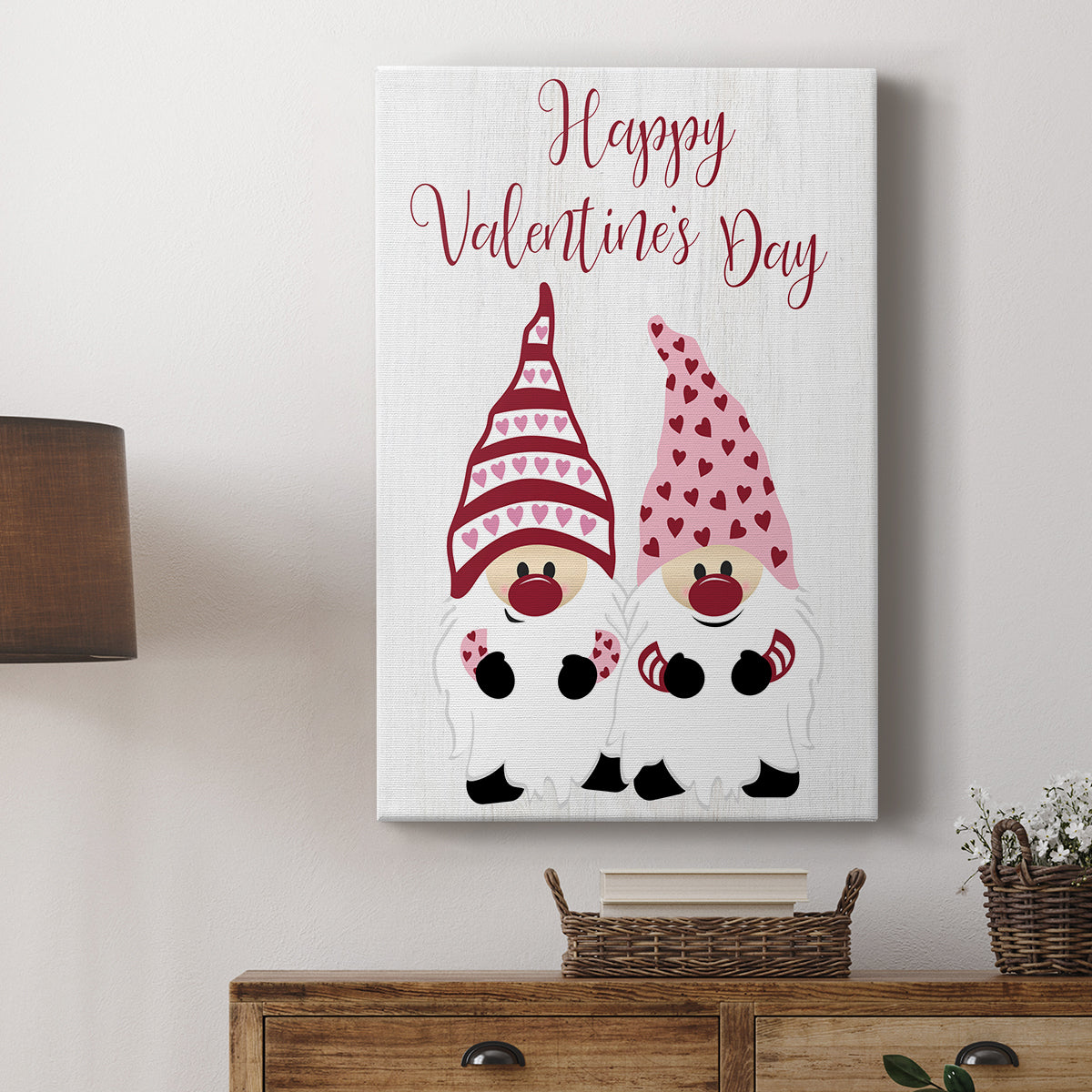 Valentines Gnomes - Canvas Art Print